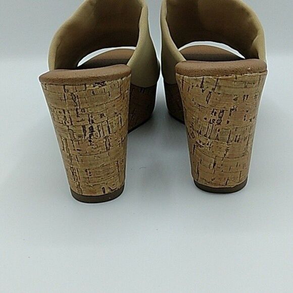 Sonoma Platform Wedges Size 7M 7 Medium Sandal Slip On Shoes Neutral - Picture 6 of 10